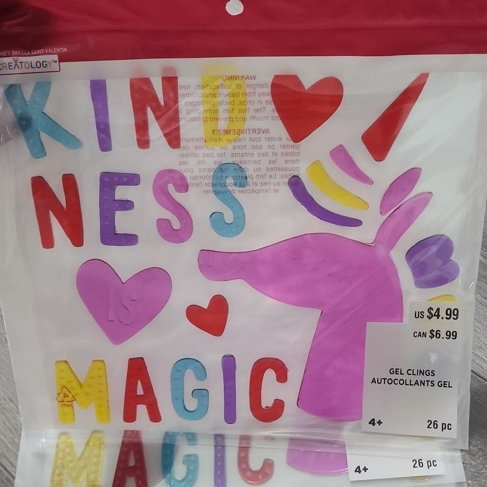 💥5/$25 SALE | BUNDLE TO SAVE | (2) KINDNESS IS MAGIC GEL WINDOW CLINGS - Picture 2 of 2